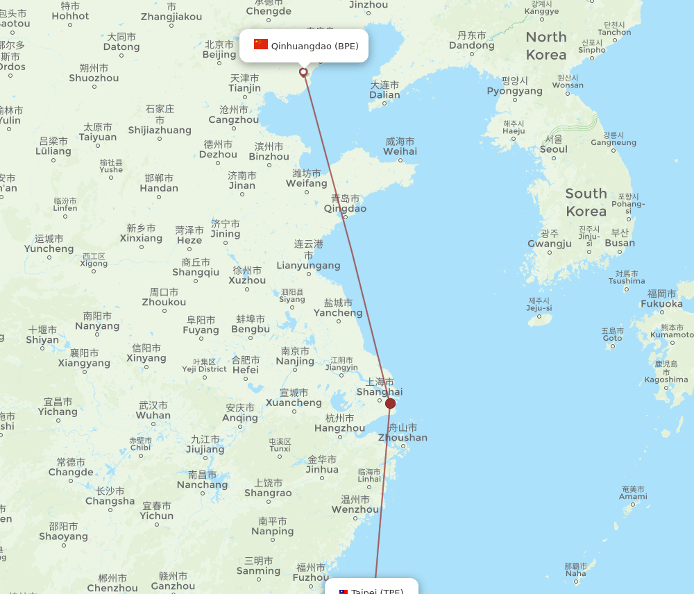 BPE-TPE flight routes