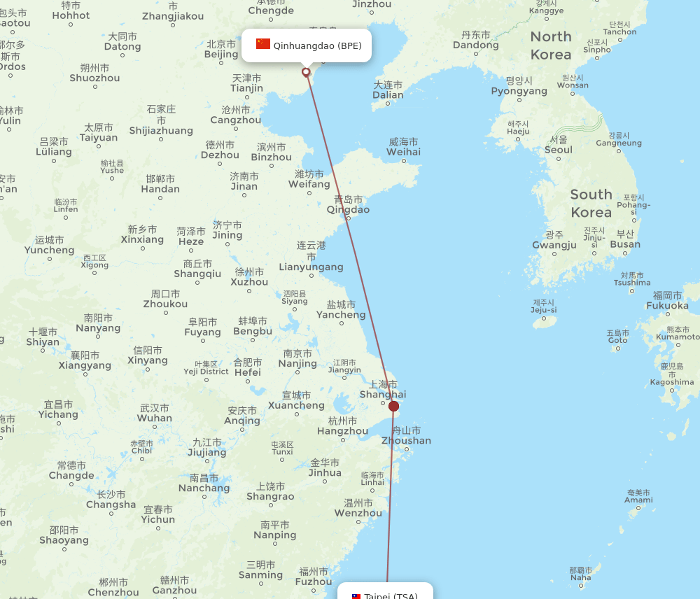 BPE-TSA flight routes
