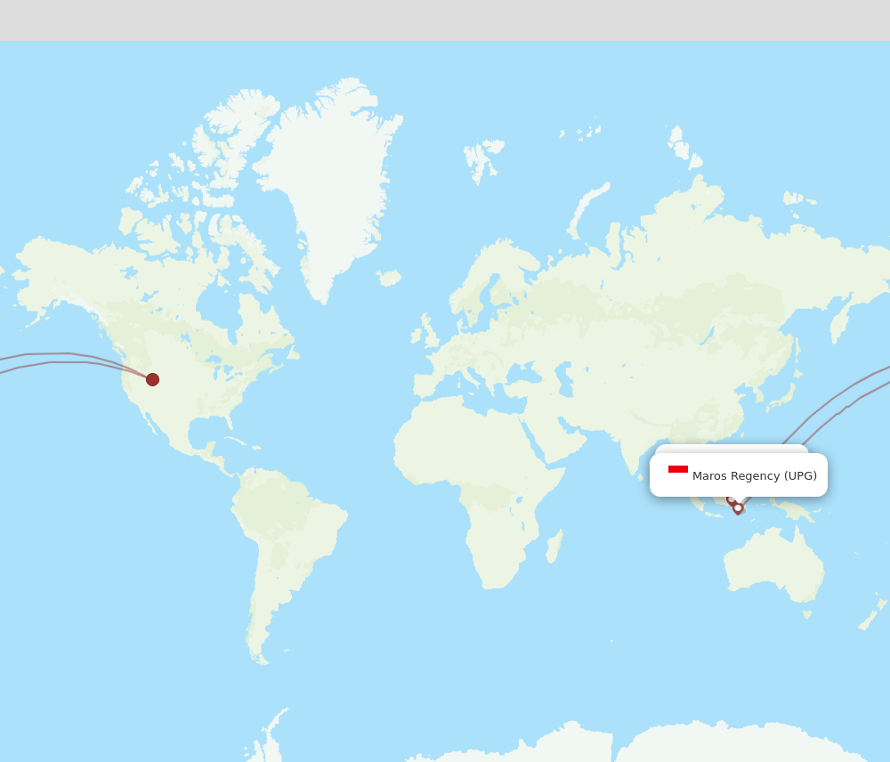 BPN to UPG flights and routes map