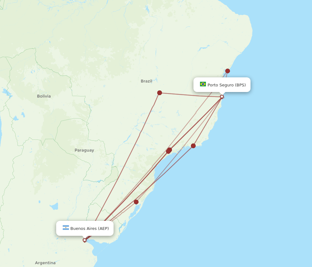BPS-AEP flight routes