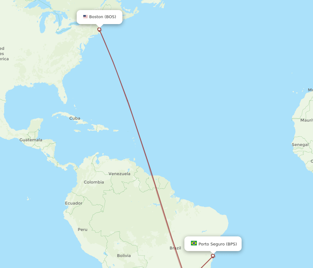 BPS-BOS flight routes