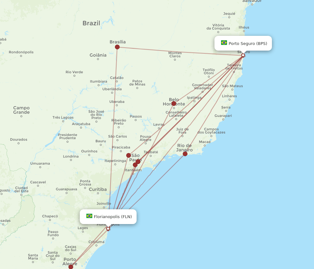 BPS-FLN flight routes
