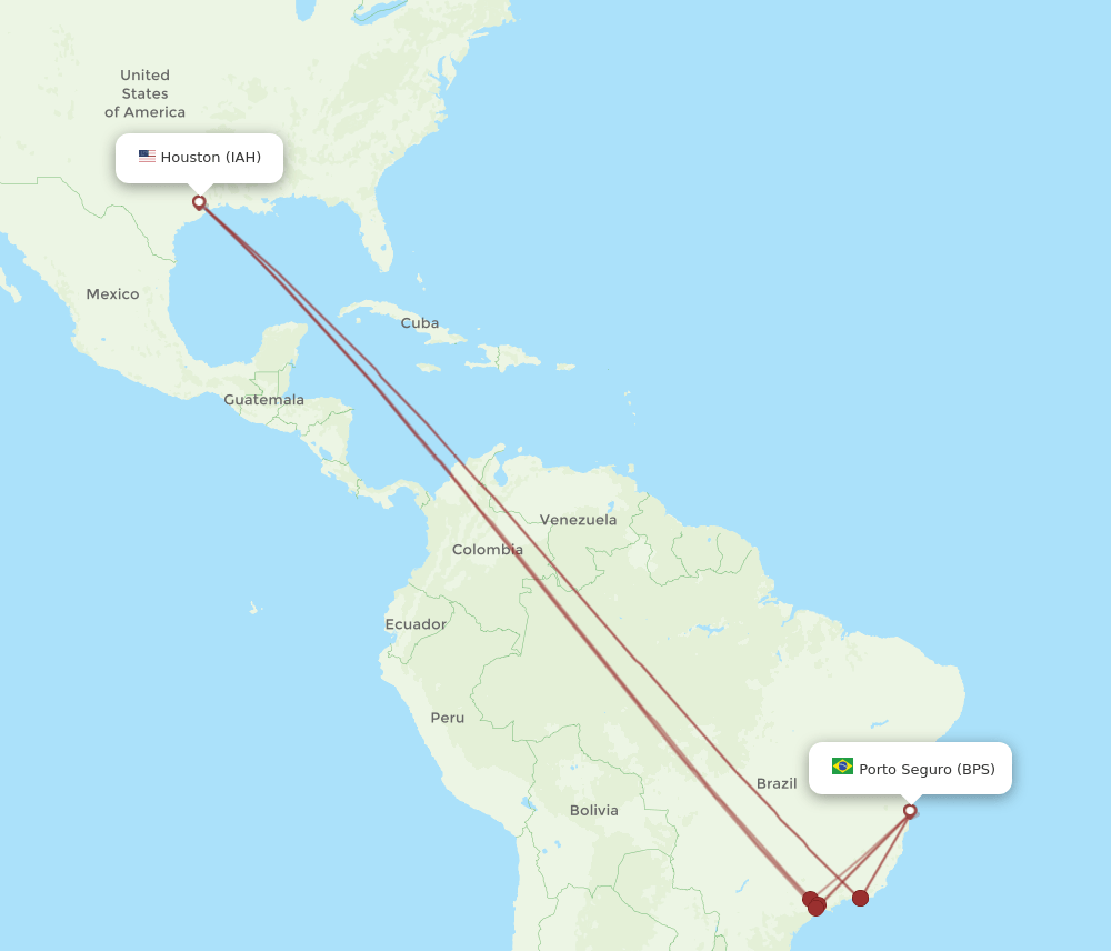 BPS-IAH flight routes
