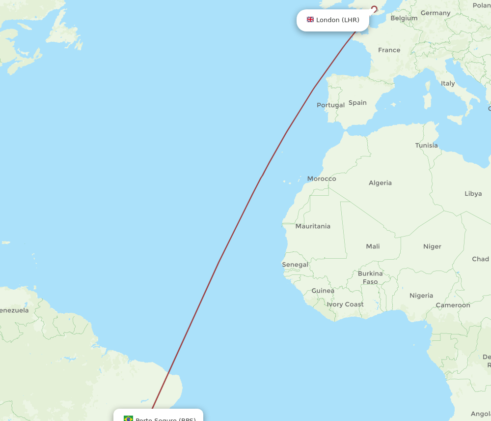 BPS-LHR flight routes