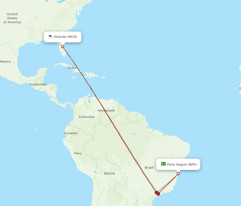 BPS-MCO flight routes