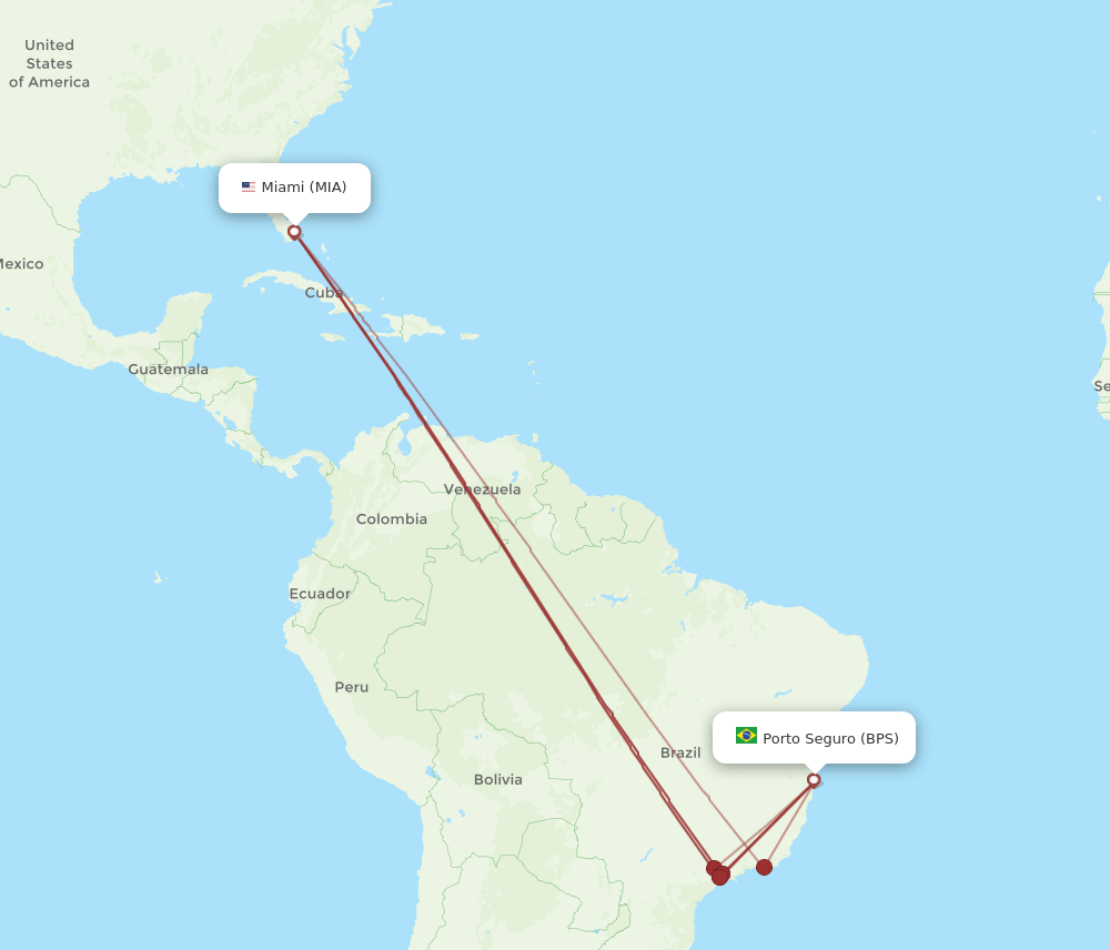 BPS-MIA flight routes