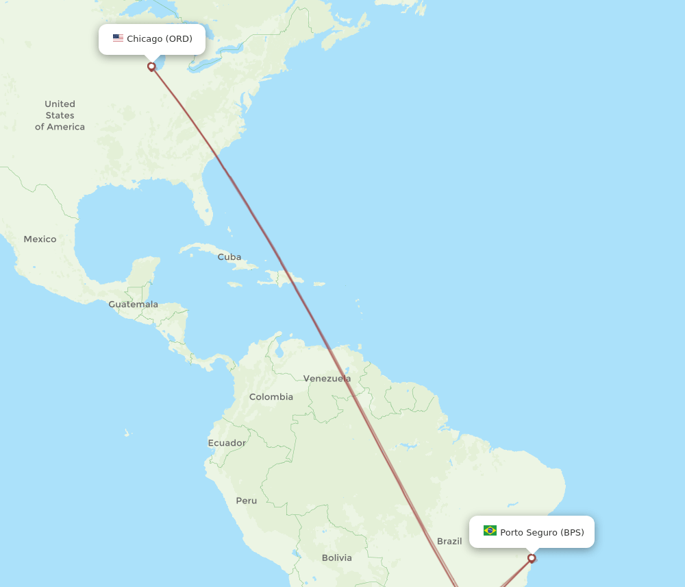 BPS-ORD flight routes
