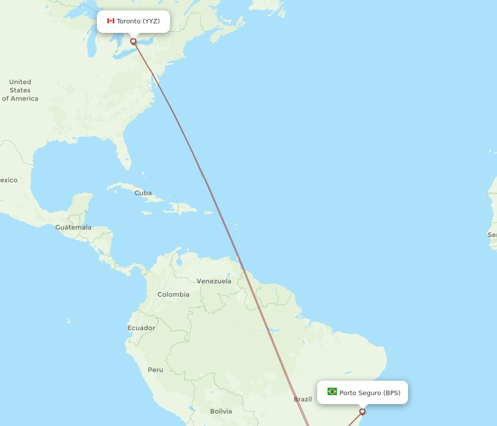 BPS-YYZ flight routes
