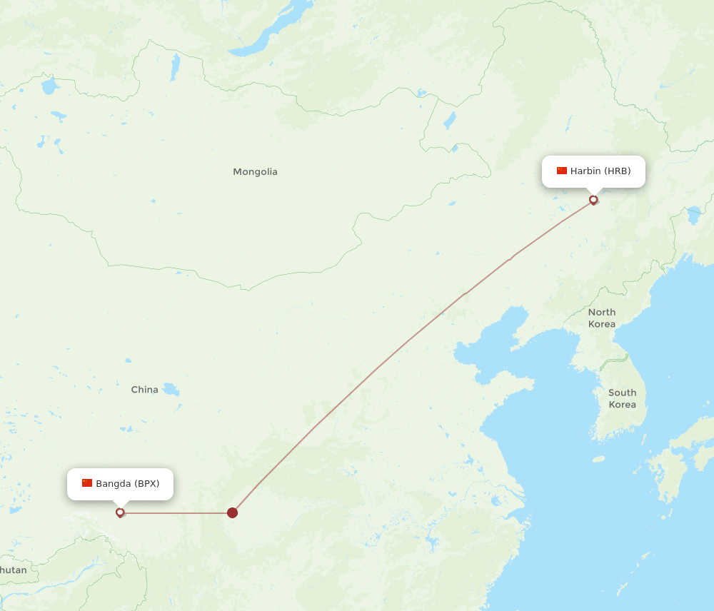 BPX-HRB flight routes
