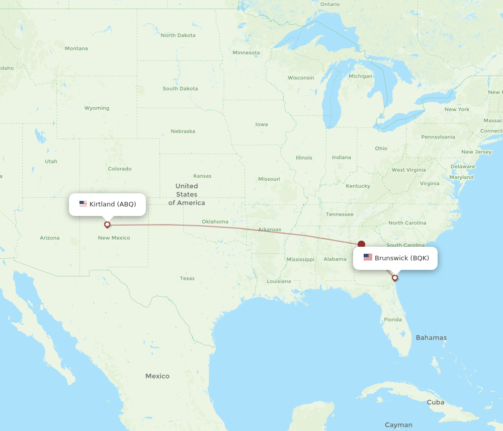 BQK to ABQ flights and routes map