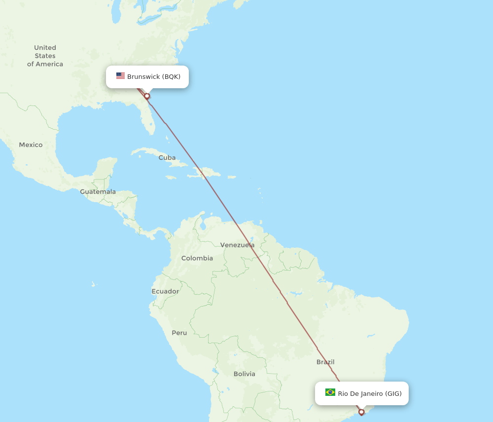 BQK-GIG flight routes