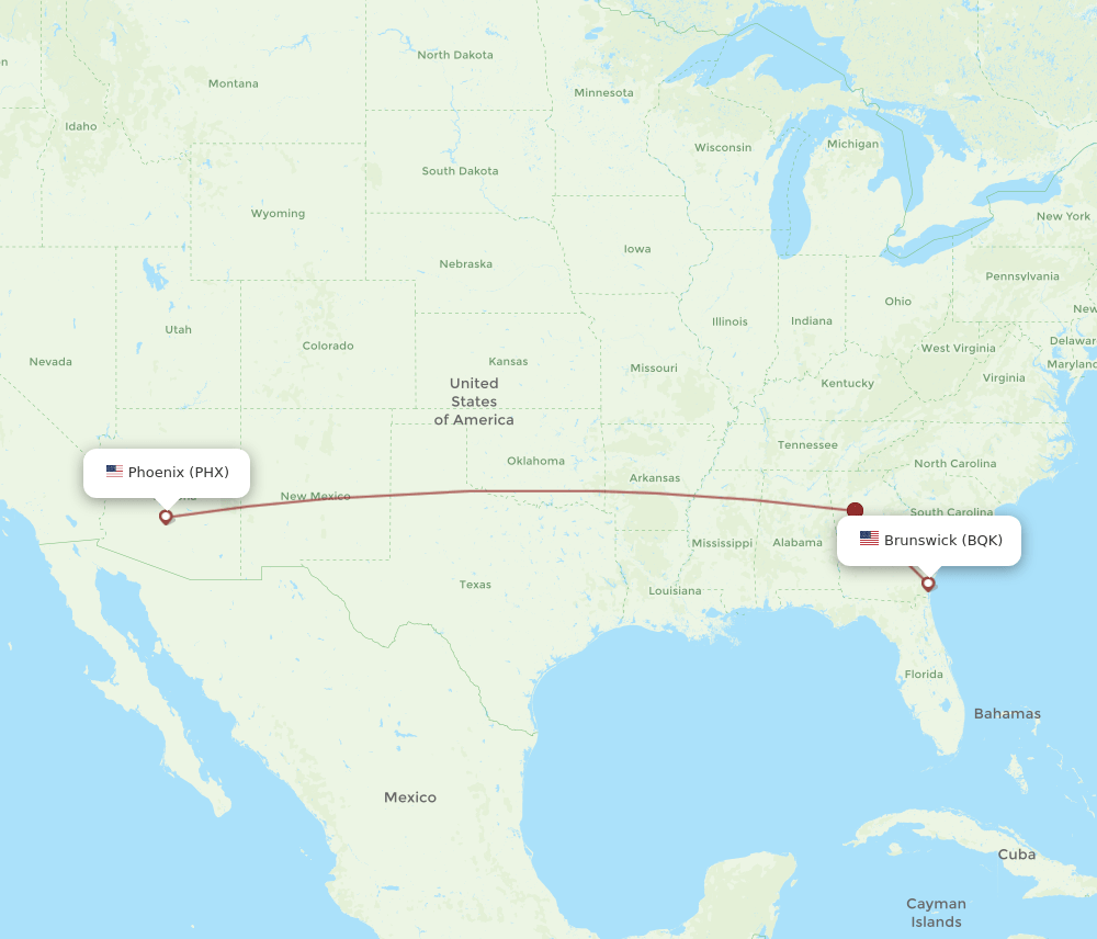 BQK-PHX flight routes