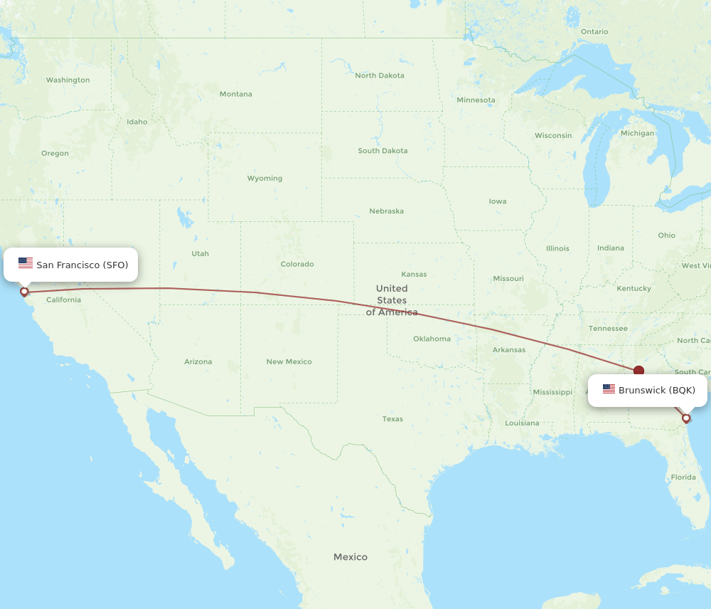 BQK-SFO flight routes