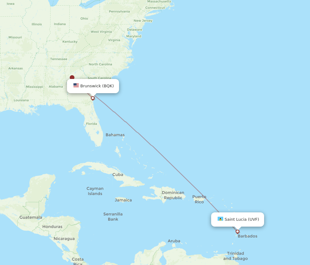 BQK-UVF flight routes