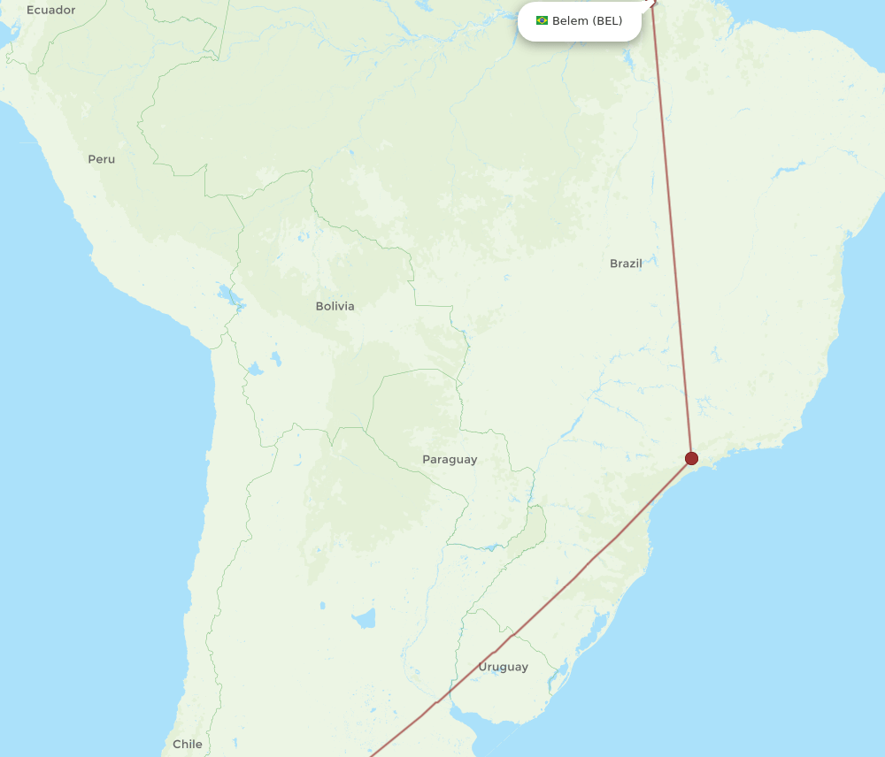 BRC-BEL flight routes