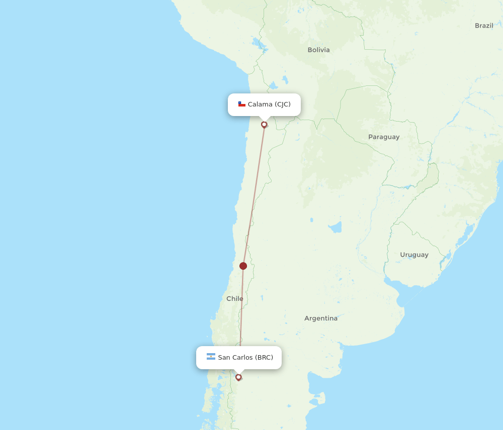 BRC-CJC flight routes