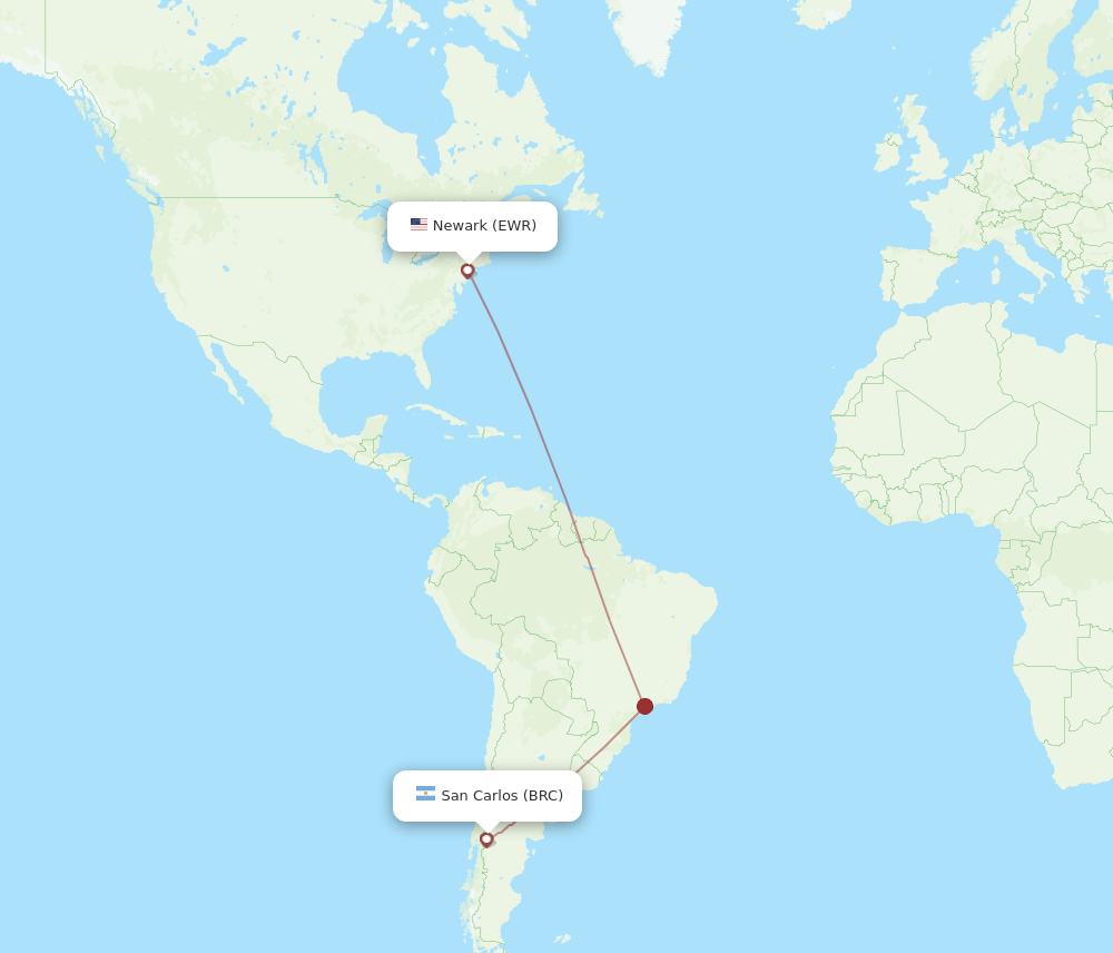 BRC-EWR flight routes