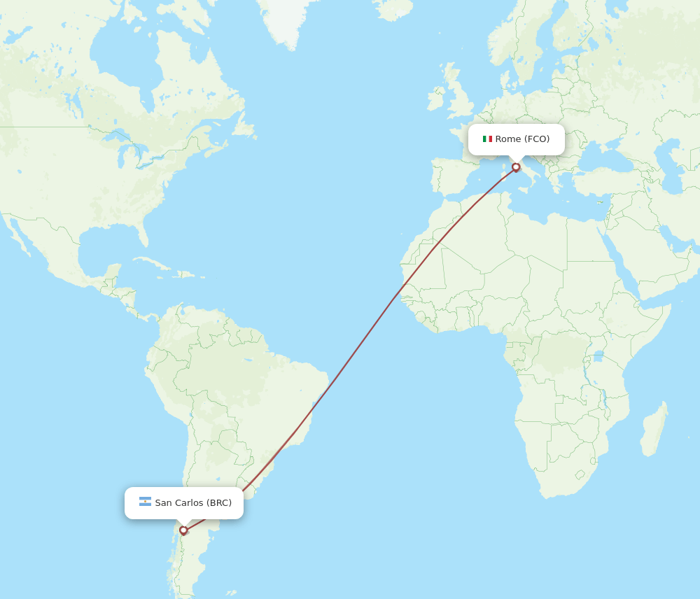 BRC-FCO flight routes