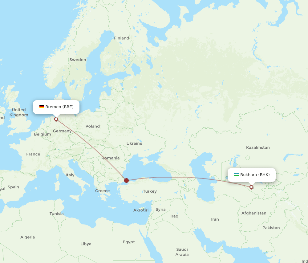 BRE-BHK flight routes