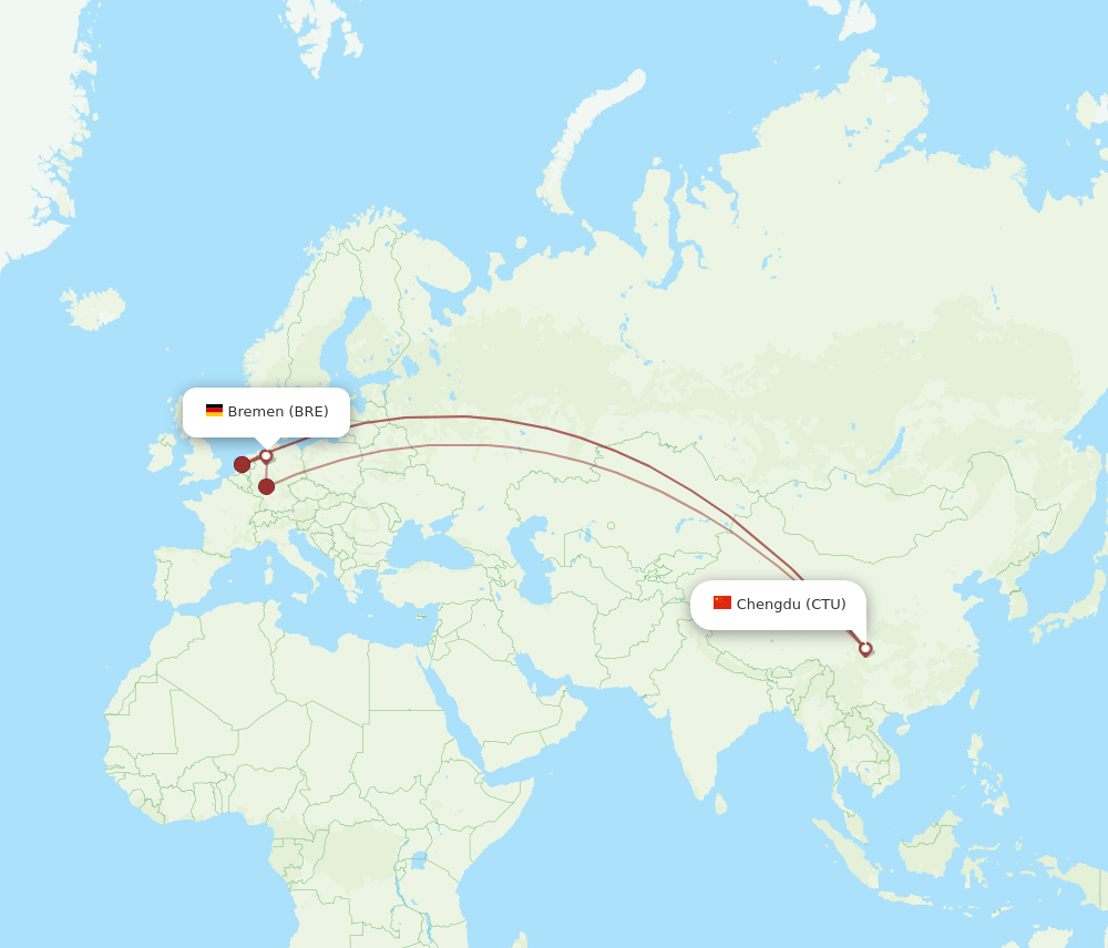 BRE-CTU flight routes