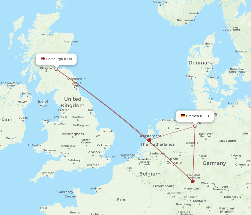 BRE-EDI flight routes
