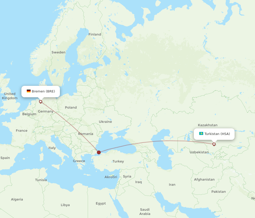 BRE-HSA flight routes