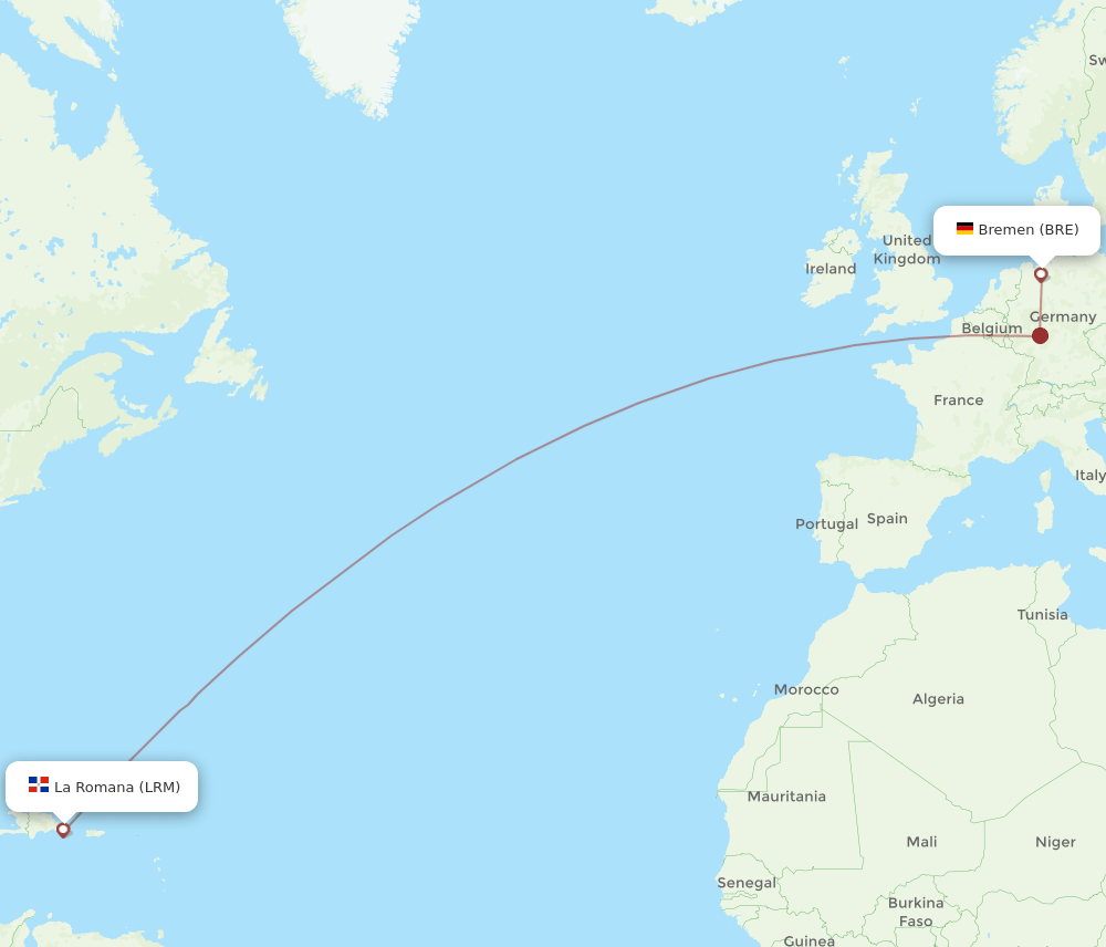 BRE-LRM flight routes