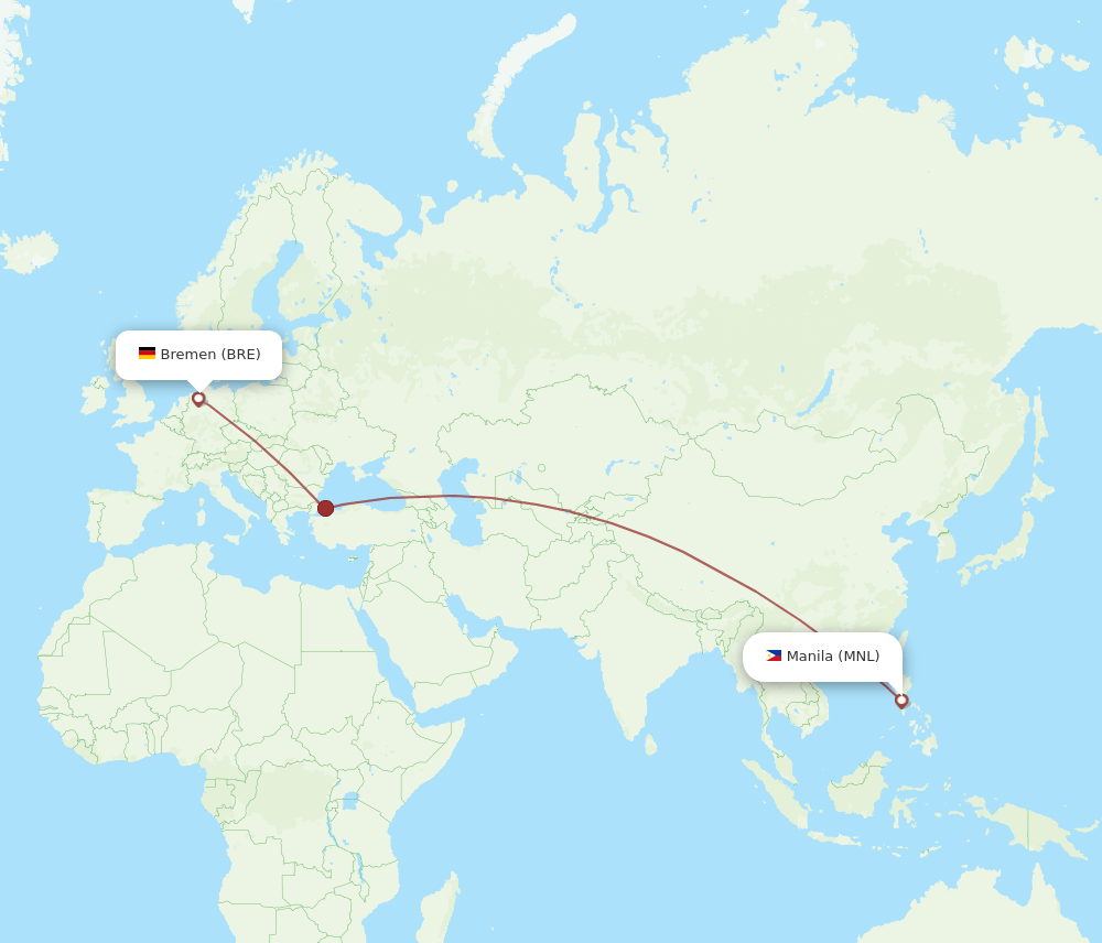 BRE-MNL flight routes