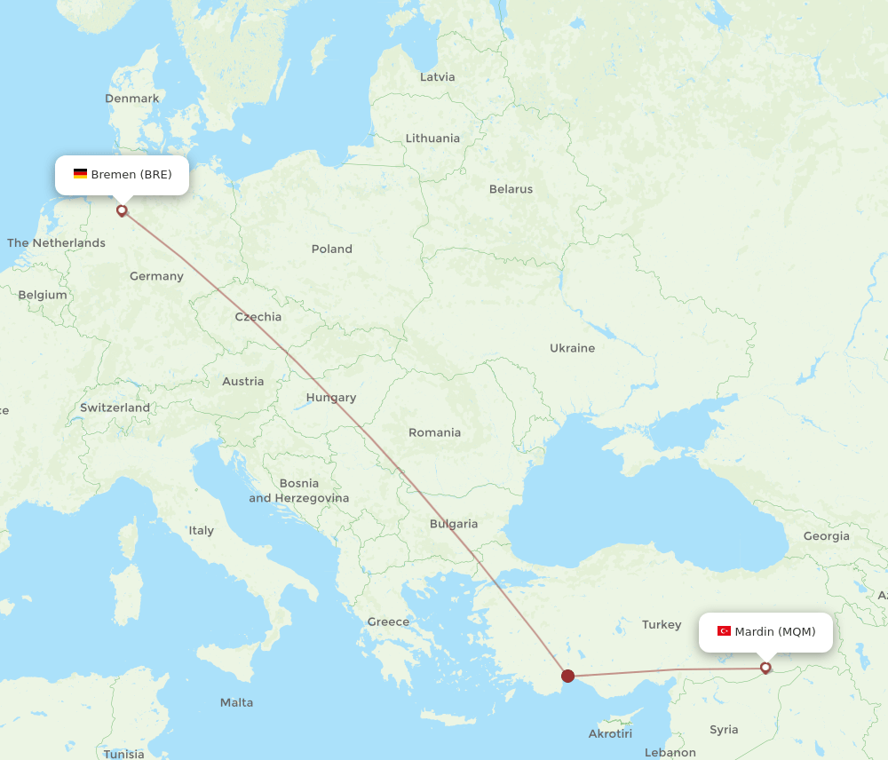 BRE-MQM flight routes