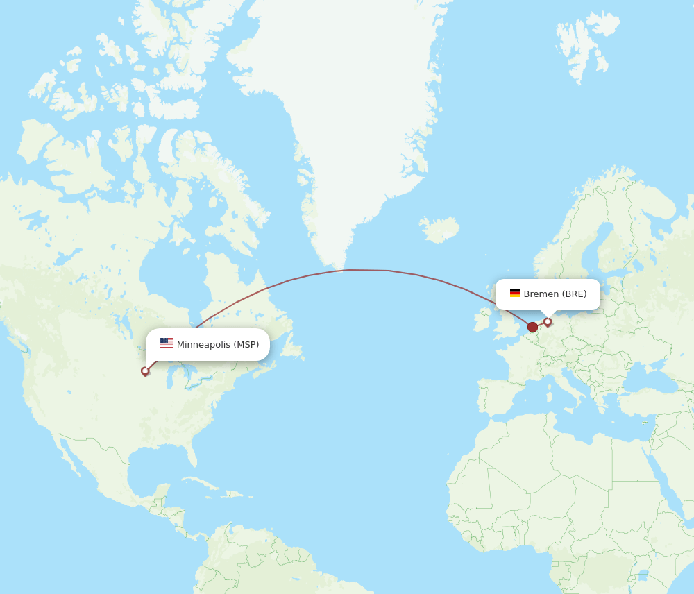 BRE-MSP flight routes