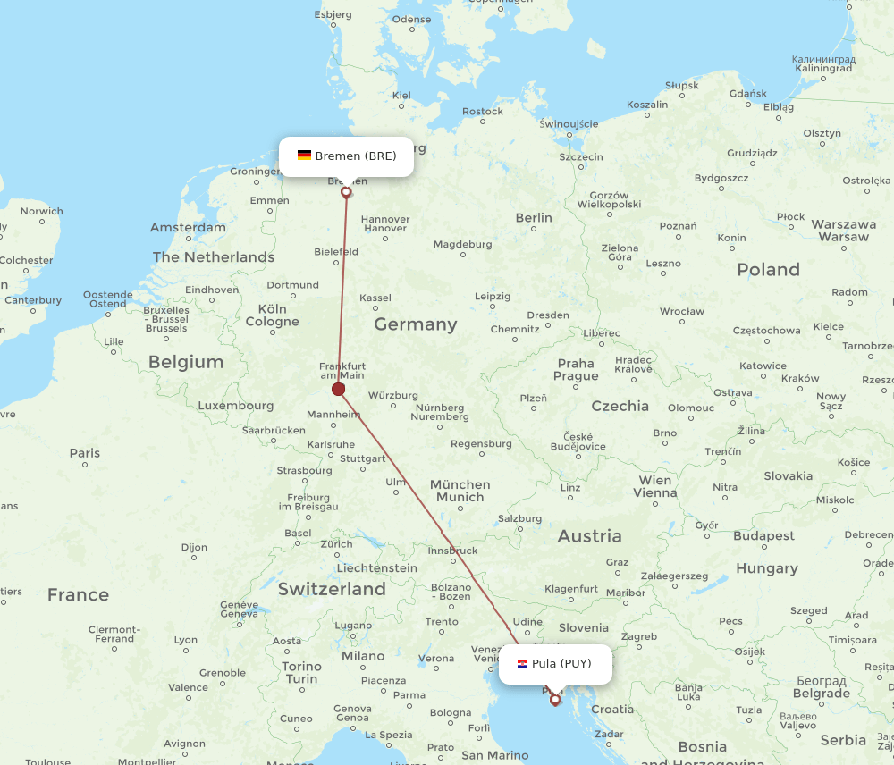 BRE-PUY flight routes