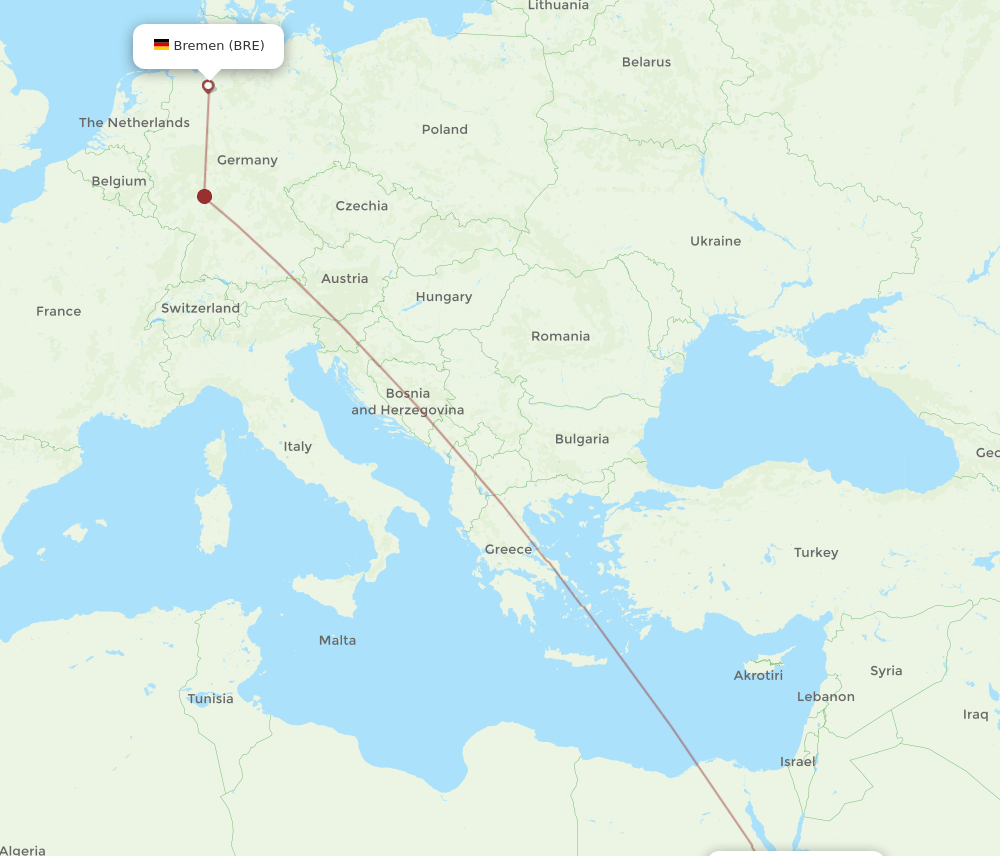 RMF to BRE flights and routes map