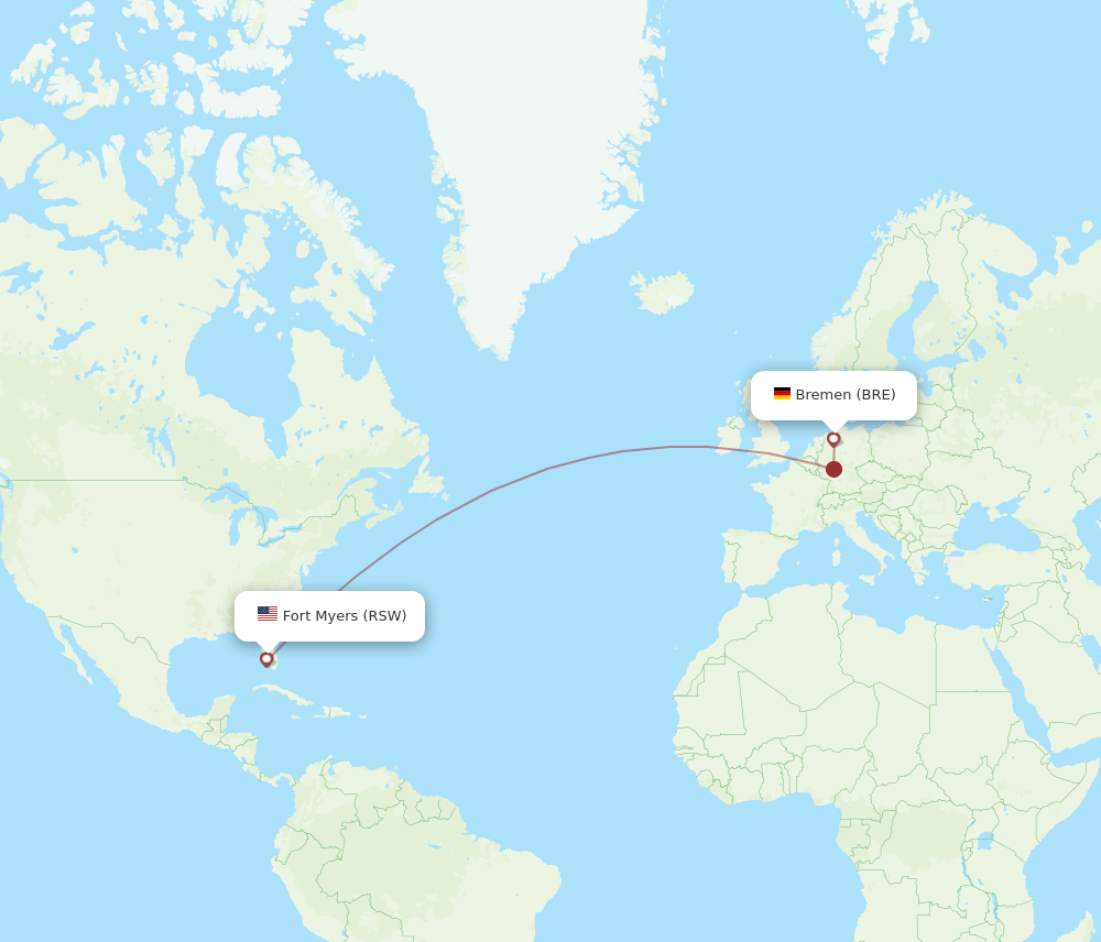 BRE-RSW flight routes