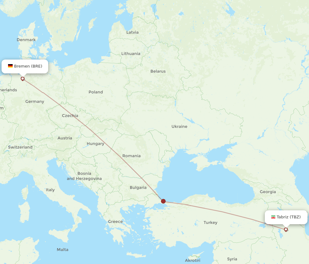 BRE-TBZ flight routes