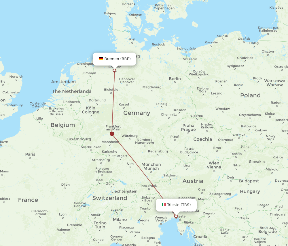 BRE-TRS flight routes