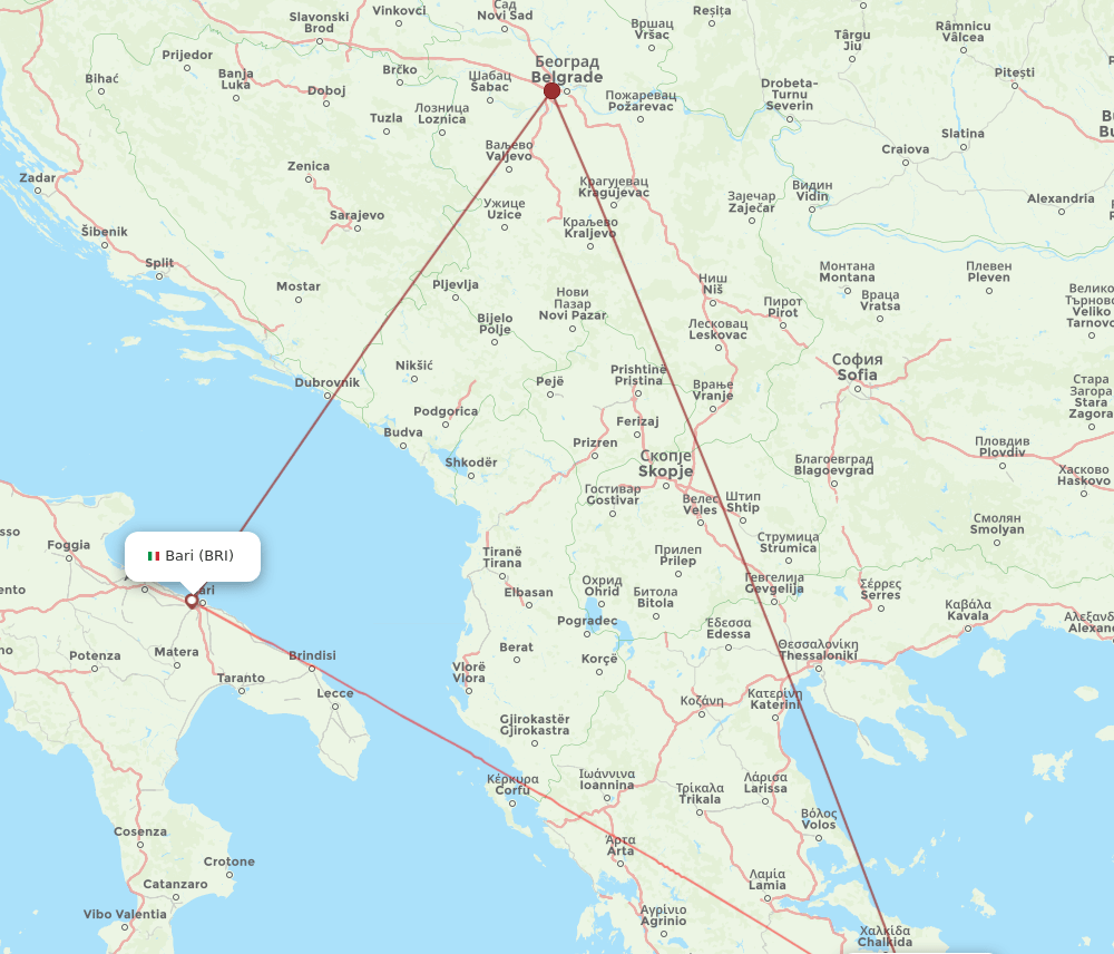 BRI-ATH flight routes