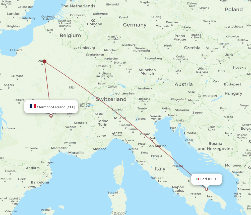 BRI-CFE flight routes