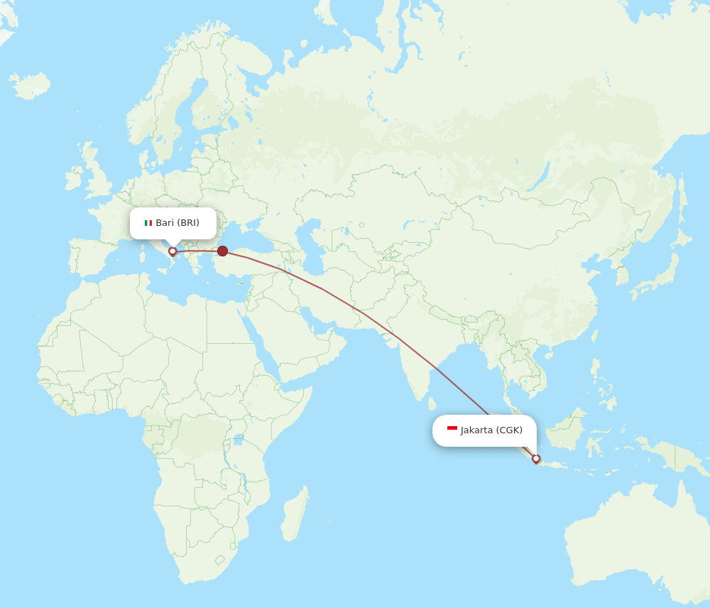 BRI-CGK flight routes