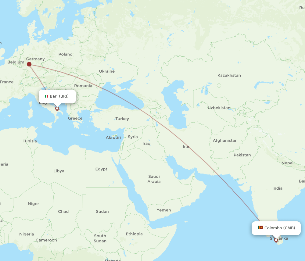 BRI-CMB flight routes