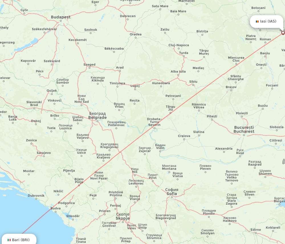 BRI-IAS flight routes