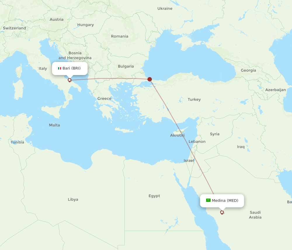 BRI-MED flight routes