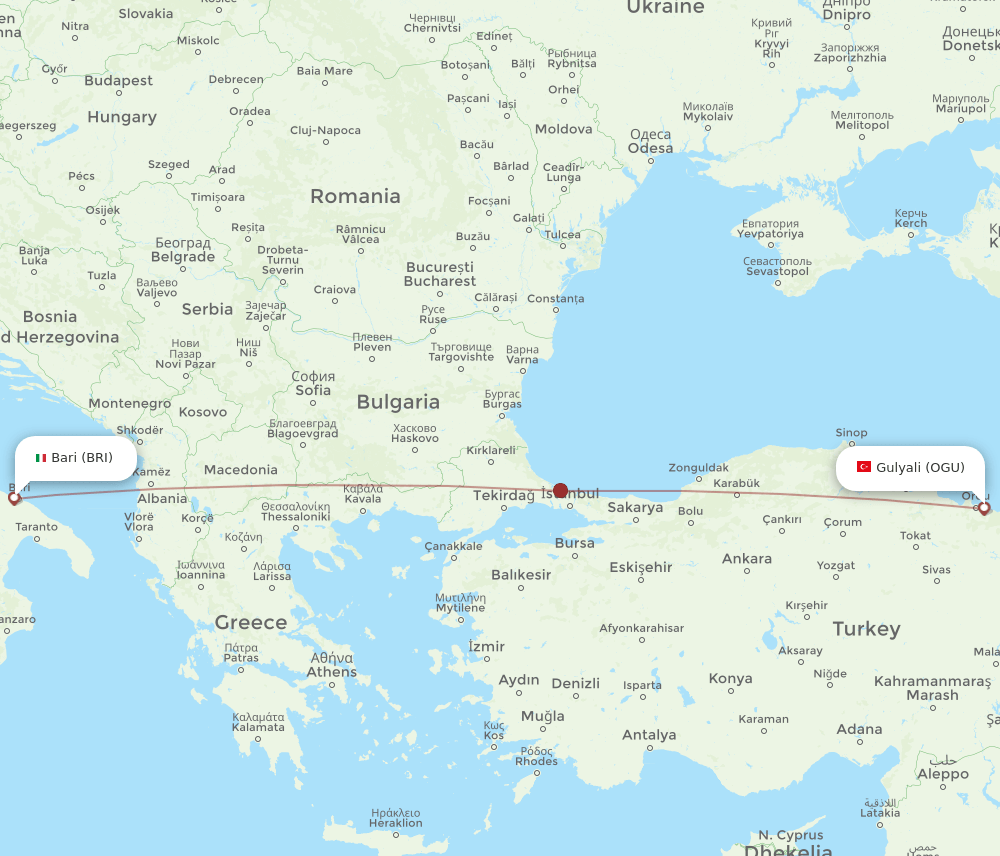 BRI-OGU flight routes