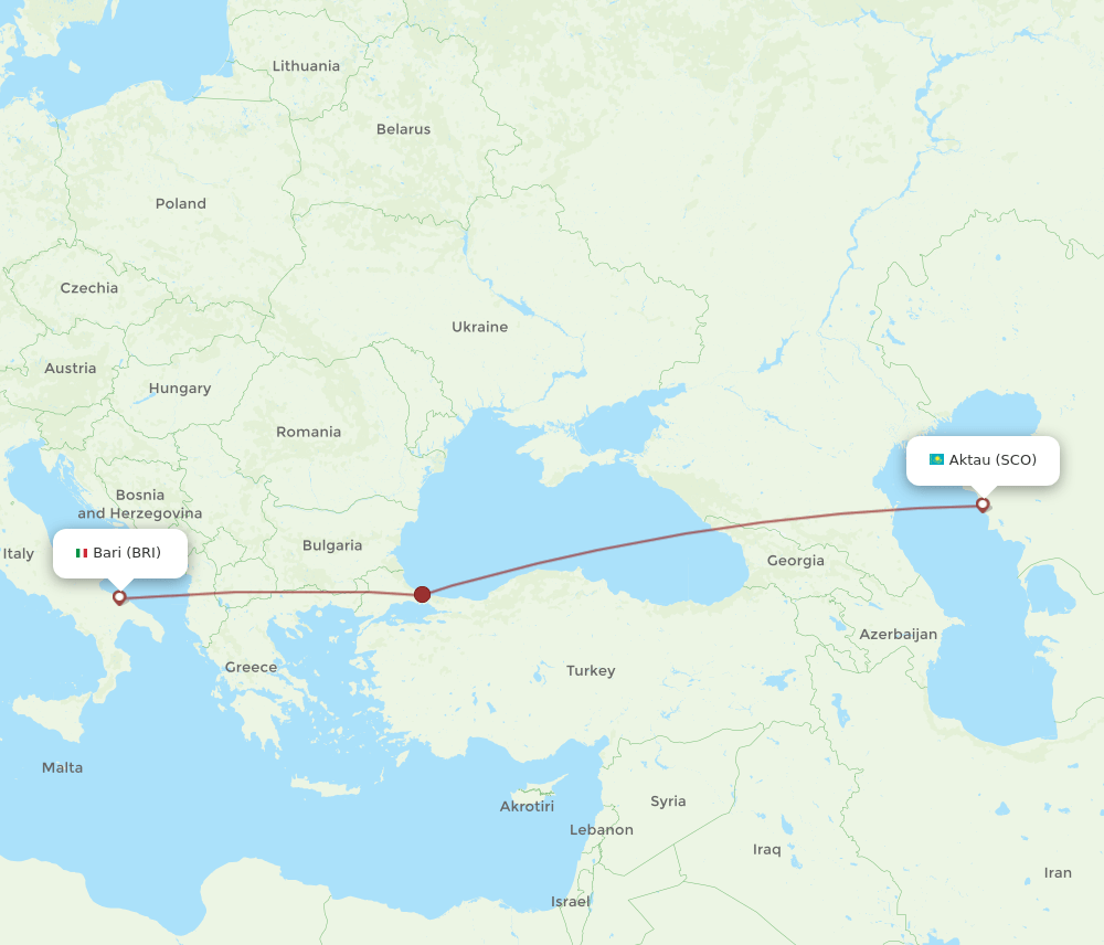 BRI-SCO flight routes