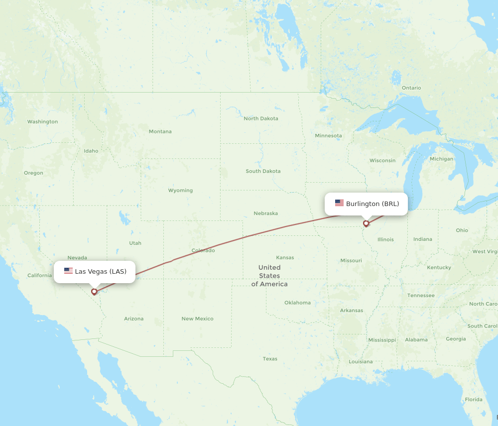 BRL-LAS flight routes