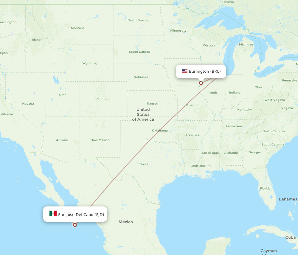 BRL-SJD flight routes