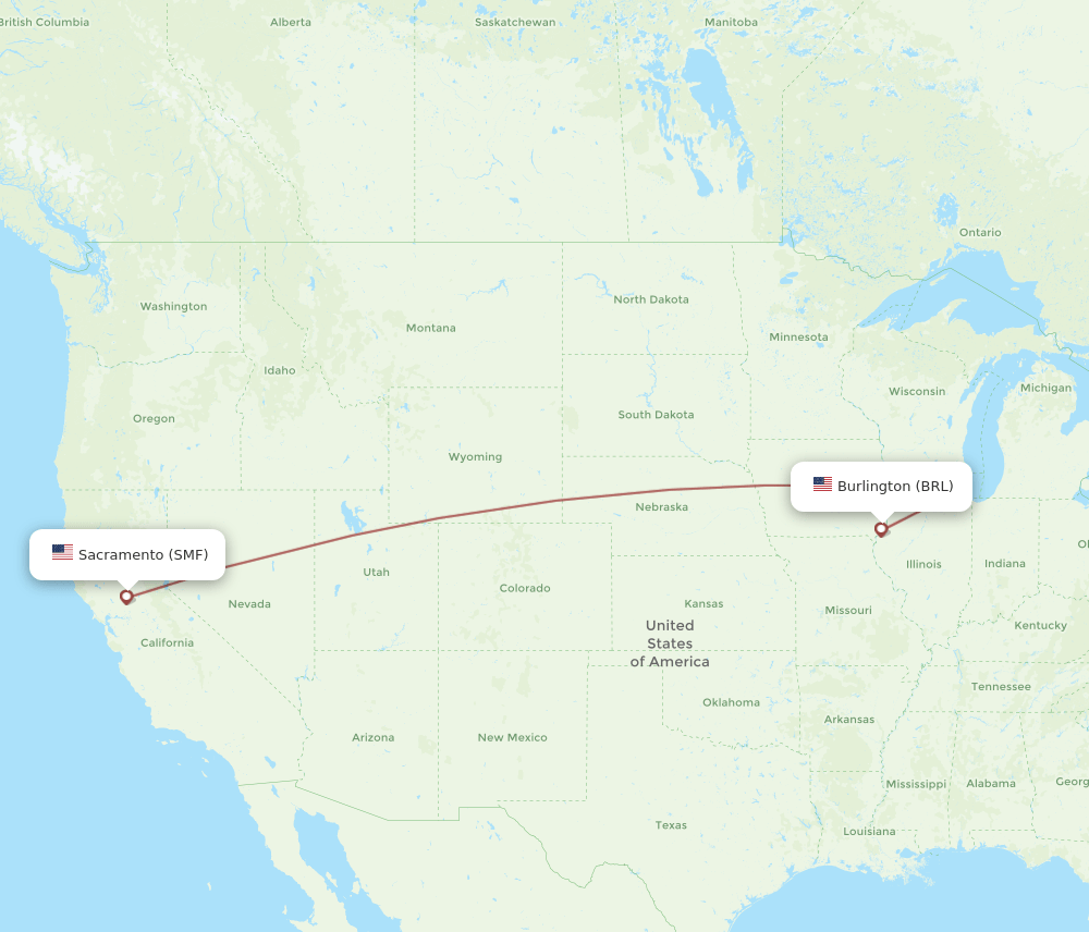BRL-SMF flight routes