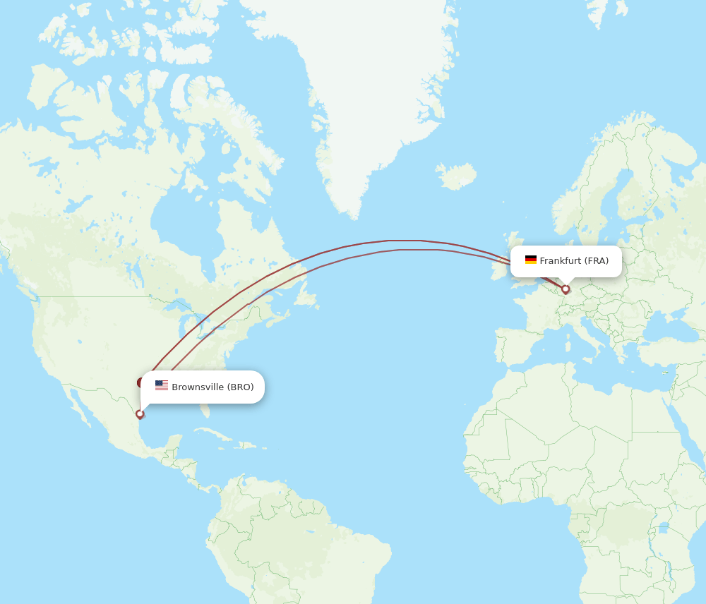 BRO-FRA flight routes
