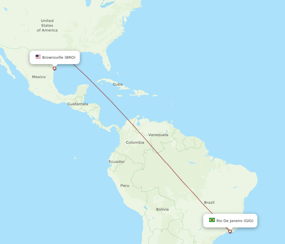 BRO-GIG flight routes
