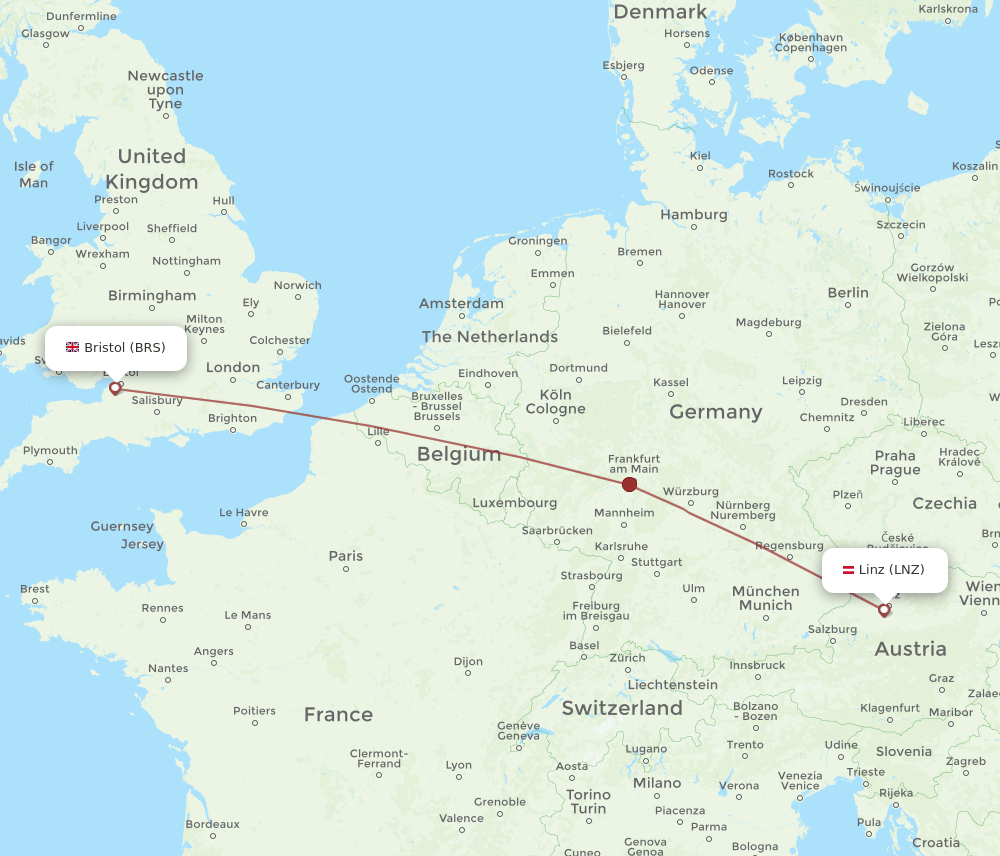 BRS to LNZ flights and routes map