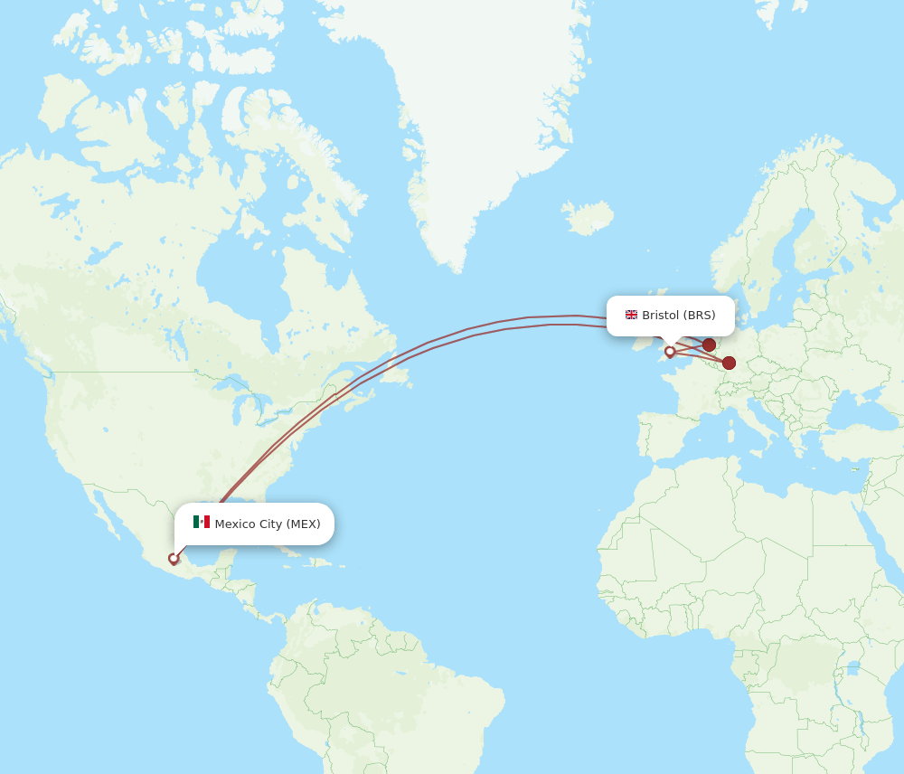 BRS-MEX flight routes